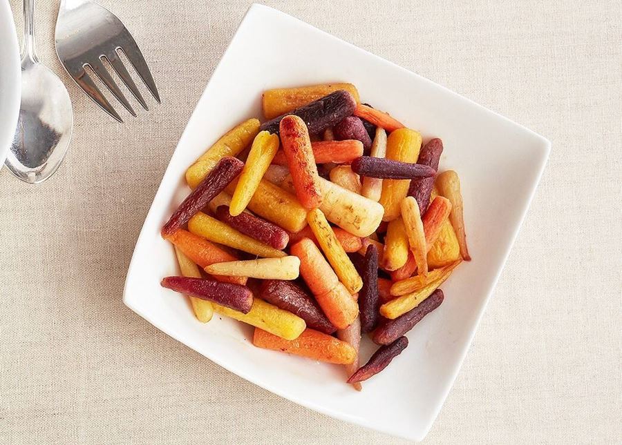 recipe image Roasted Baby Carrots with Ginger & Maple