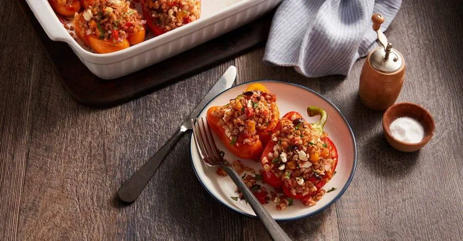 recipe image Greek Stuffed Peppers